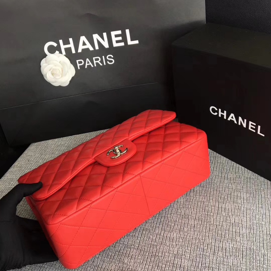 Chanel Handbag, Classic handbag, LAMBSKIN, A01113 30CM