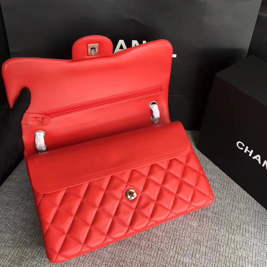 Chanel Handbag, Classic handbag, LAMBSKIN, A01113 30CM