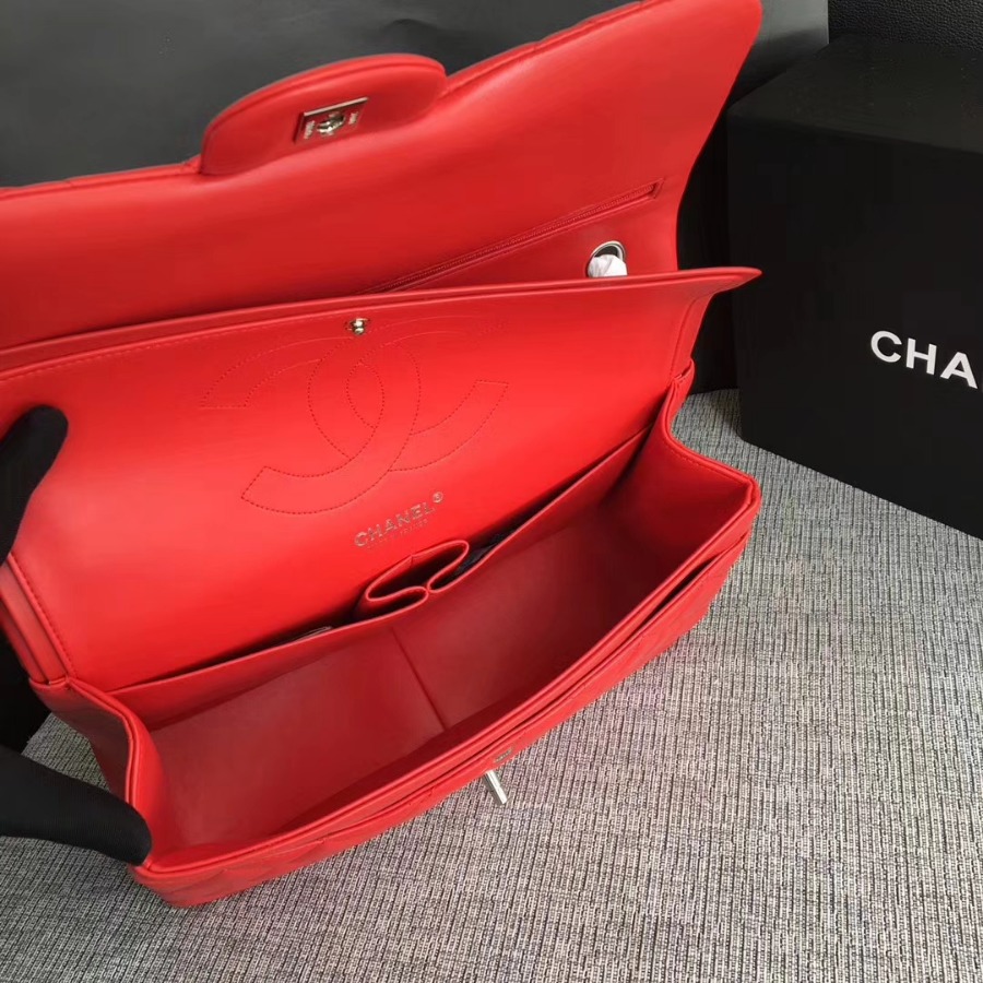 Chanel Handbag, Classic handbag, LAMBSKIN, A01113 30CM