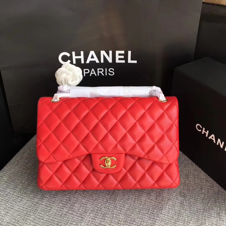 Chanel Handbag, Classic handbag, LAMBSKIN, A01113 30CM