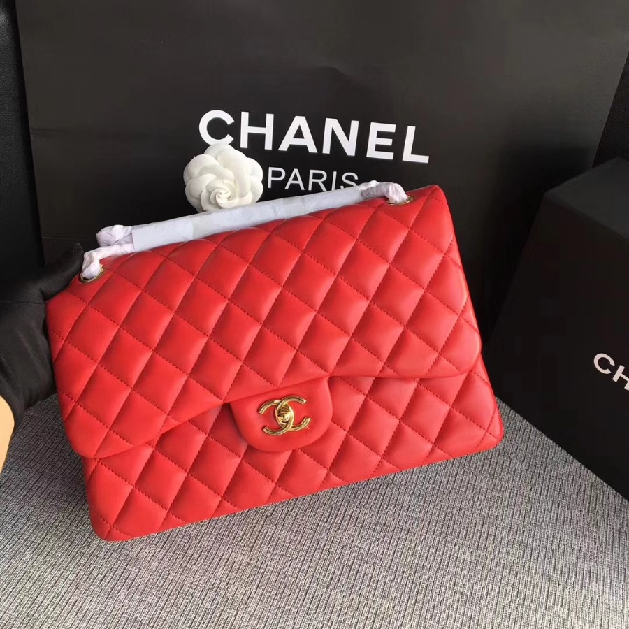 Chanel Handbag, Classic handbag, LAMBSKIN, A01113 30CM