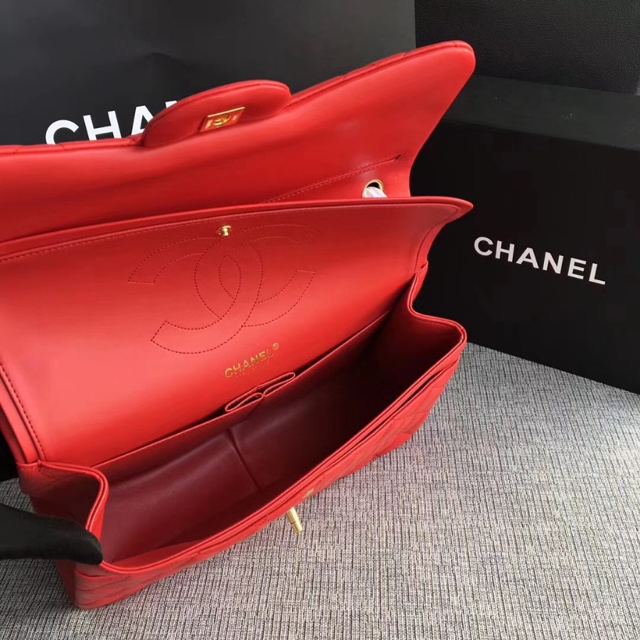 Chanel Handbag, Classic handbag, LAMBSKIN, A01113 30CM