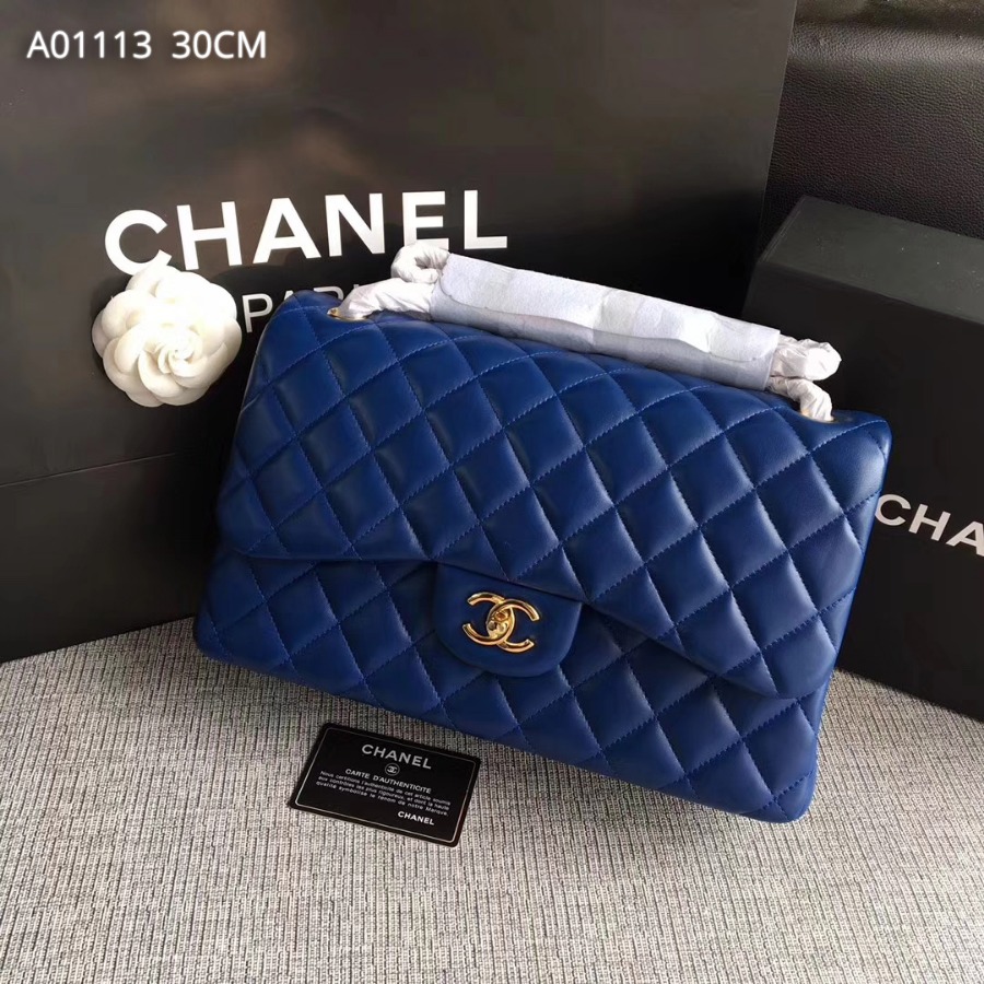 Chanel Handbag, Classic handbag, LAMBSKIN, A01113 30CM
