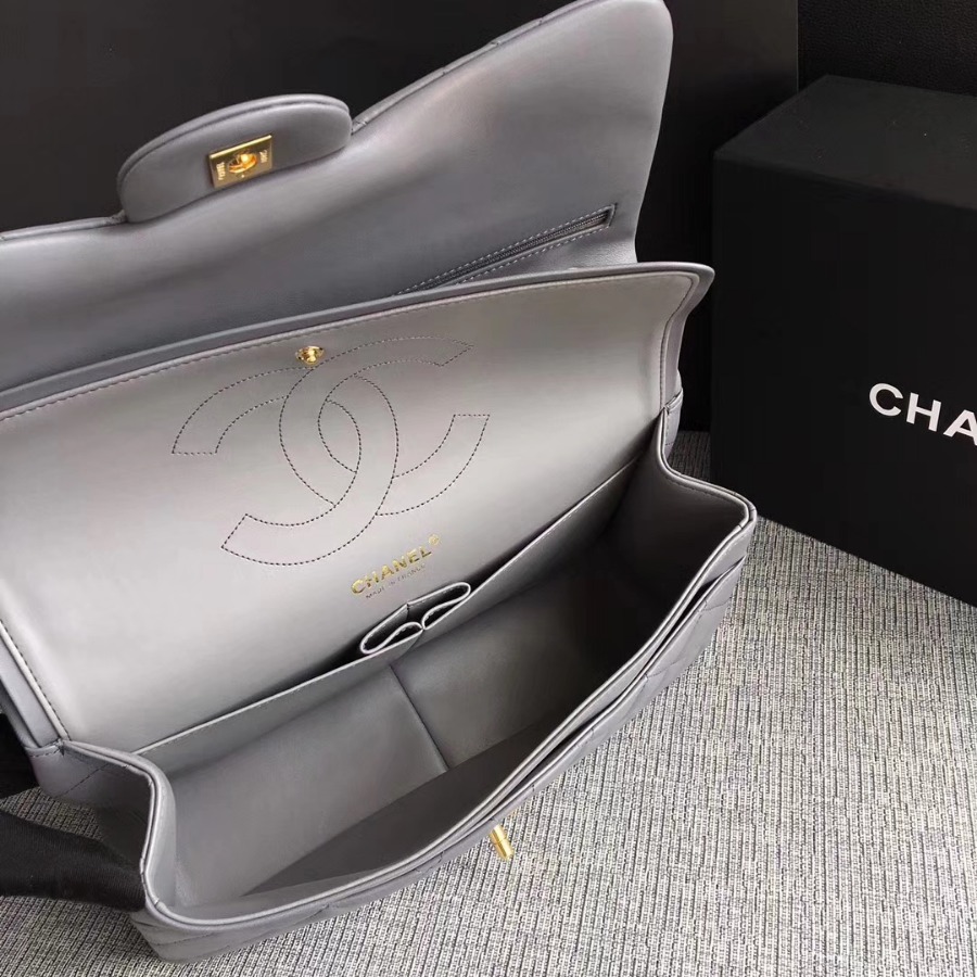 Chanel Handbag, Classic handbag, LAMBSKIN, A01113 30CM