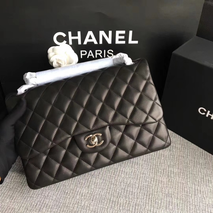 Chanel Handbag, Classic handbag, LAMBSKIN, A01113 30CM