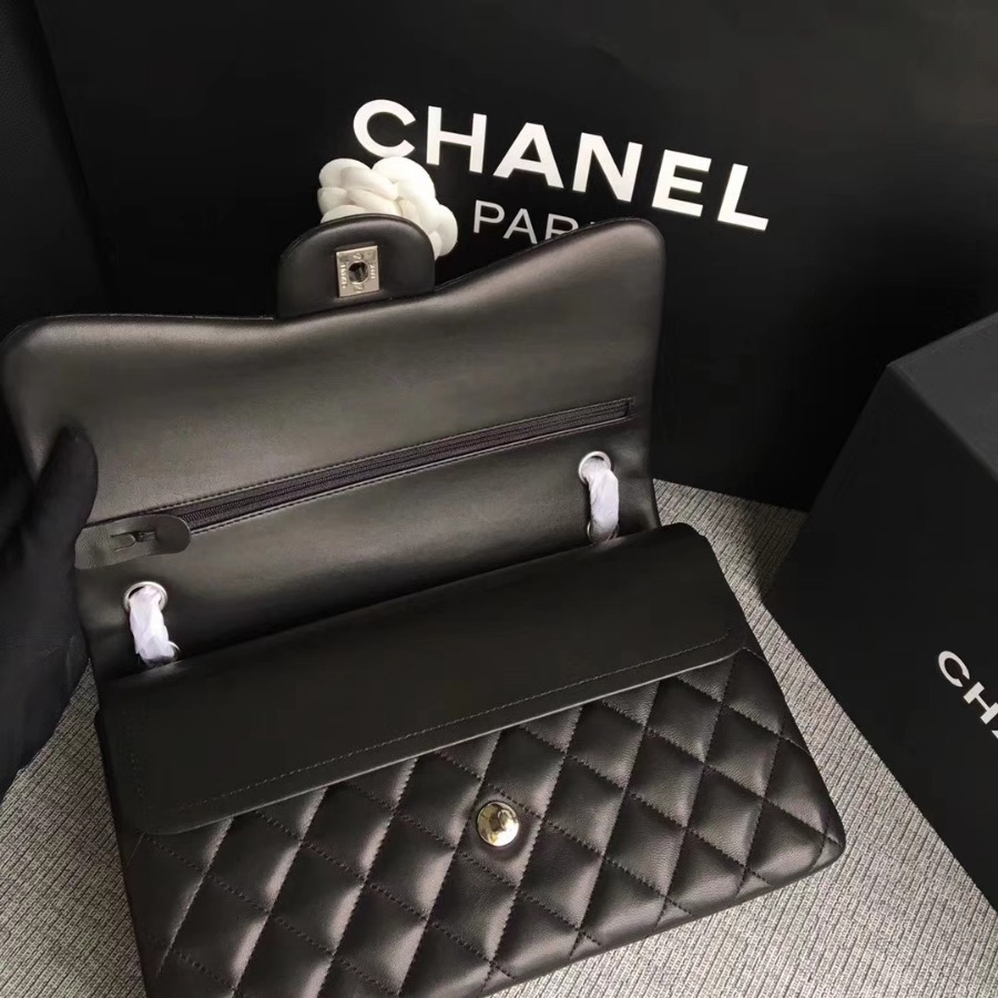 Chanel Handbag, Classic handbag, LAMBSKIN, A01113 30CM