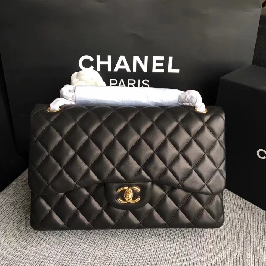 Chanel Handbag, Classic handbag, LAMBSKIN, A01113 30CM