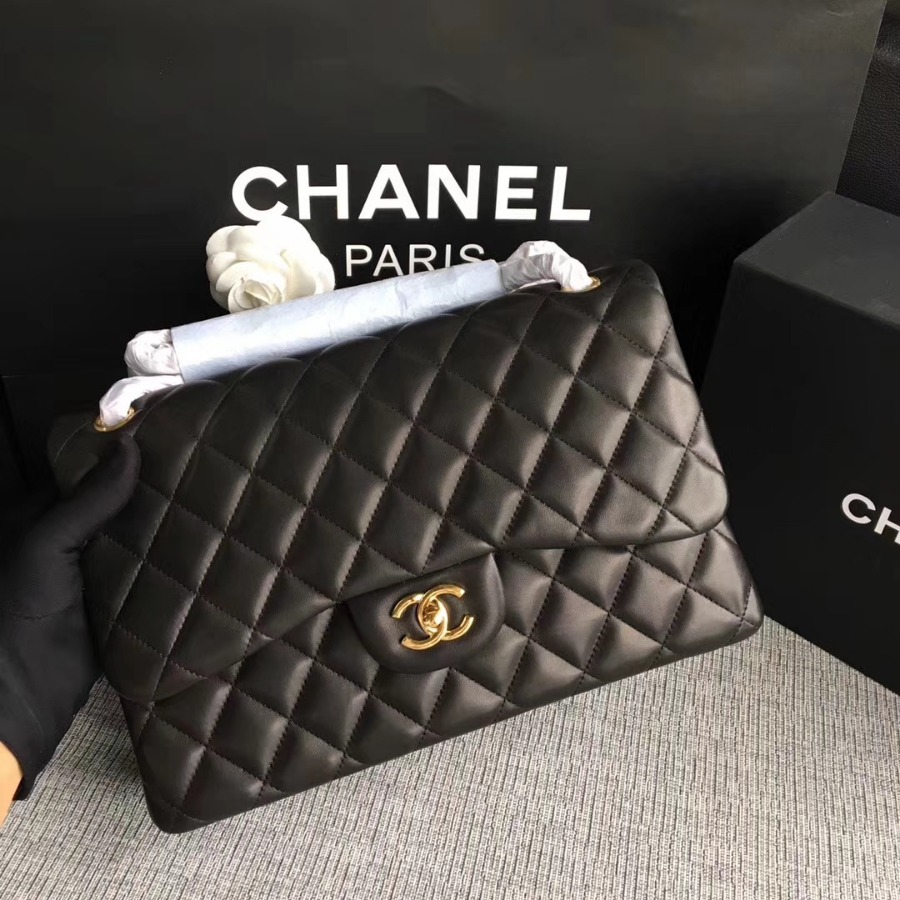 Chanel Handbag, Classic handbag, LAMBSKIN, A01113 30CM