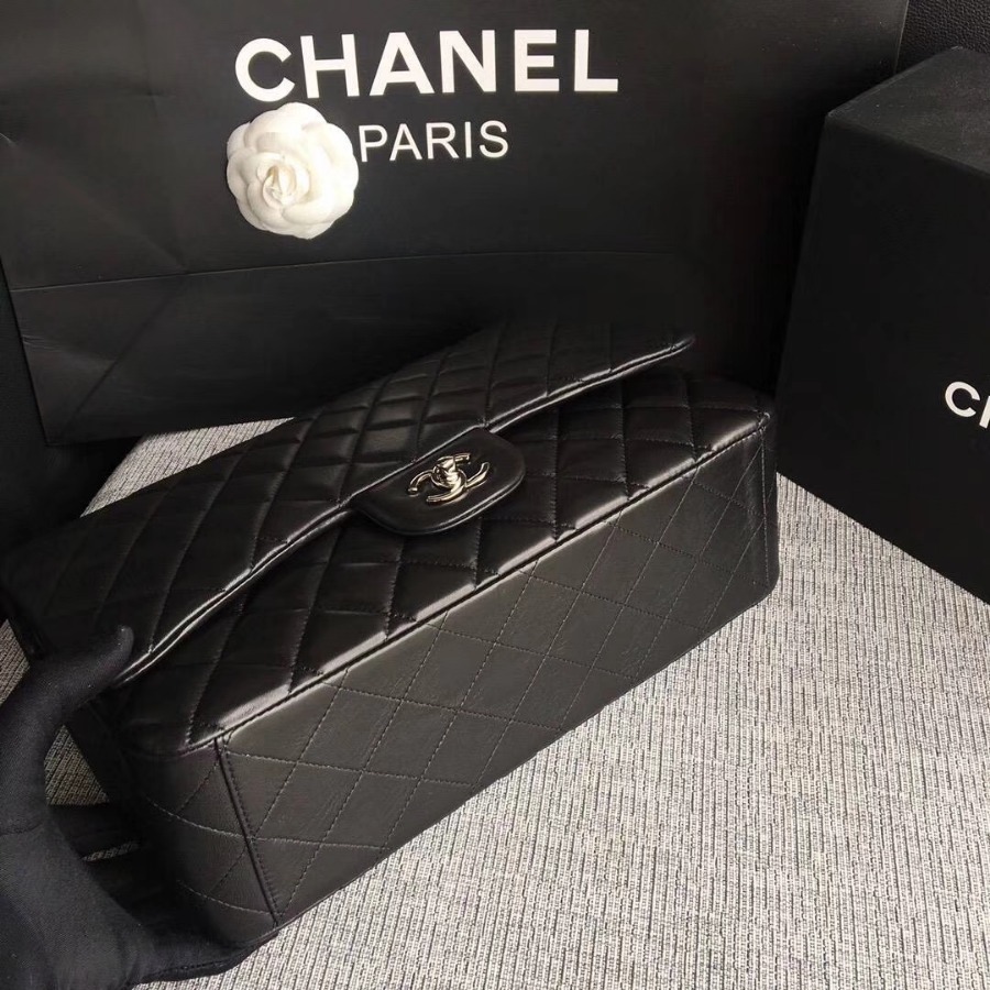 Chanel Handbag, Large Classic handbag, LAMBSKIN, A01114 33CM / 13 INCHES