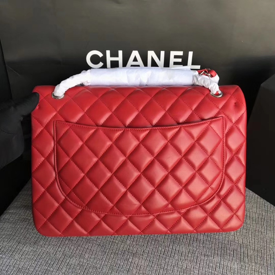 Chanel Handbag, Large Classic handbag, LAMBSKIN, A01114 33CM / 13 INCHES