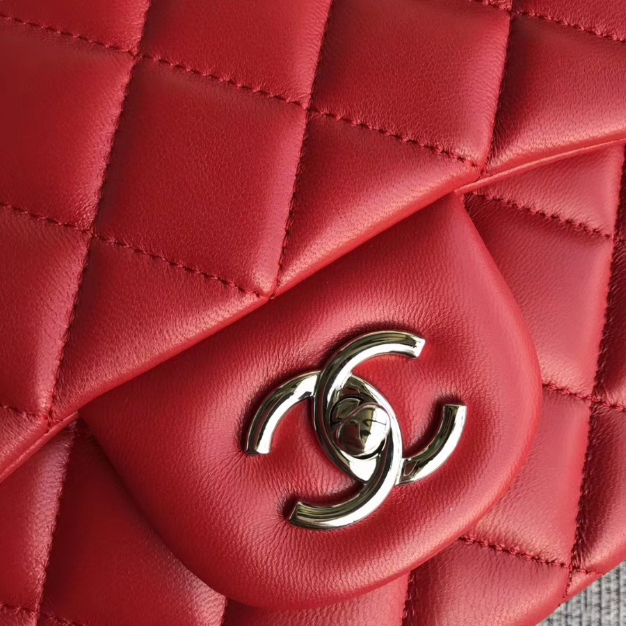 Chanel Handbag, Large Classic handbag, LAMBSKIN, A01114 33CM / 13 INCHES