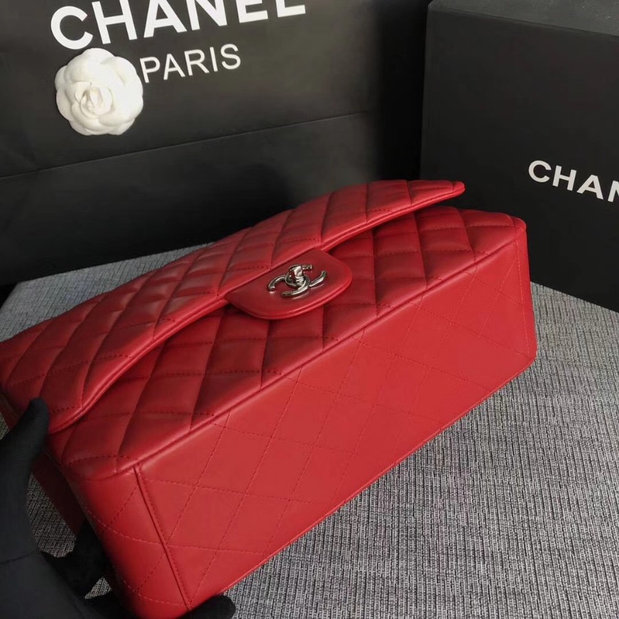 Chanel Handbag, Large Classic handbag, LAMBSKIN, A01114 33CM / 13 INCHES
