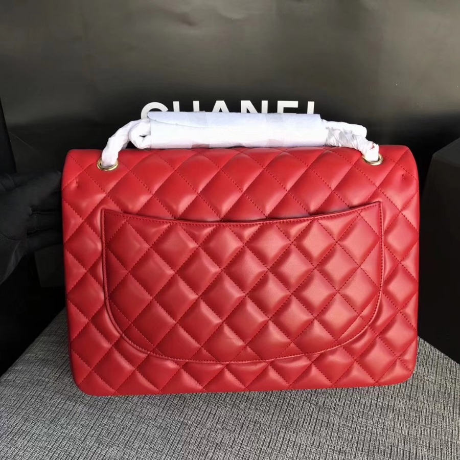 Chanel Handbag, Large Classic handbag, LAMBSKIN, A01114 33CM / 13 INCHES