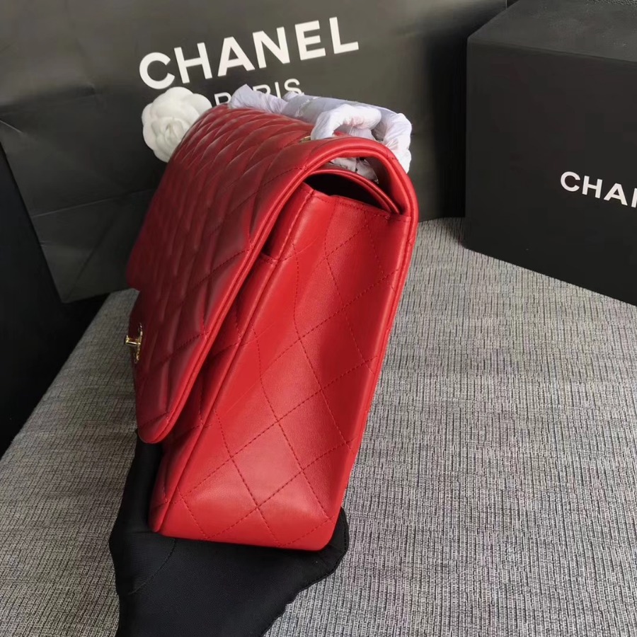 Chanel Handbag, Large Classic handbag, LAMBSKIN, A01114 33CM / 13 INCHES