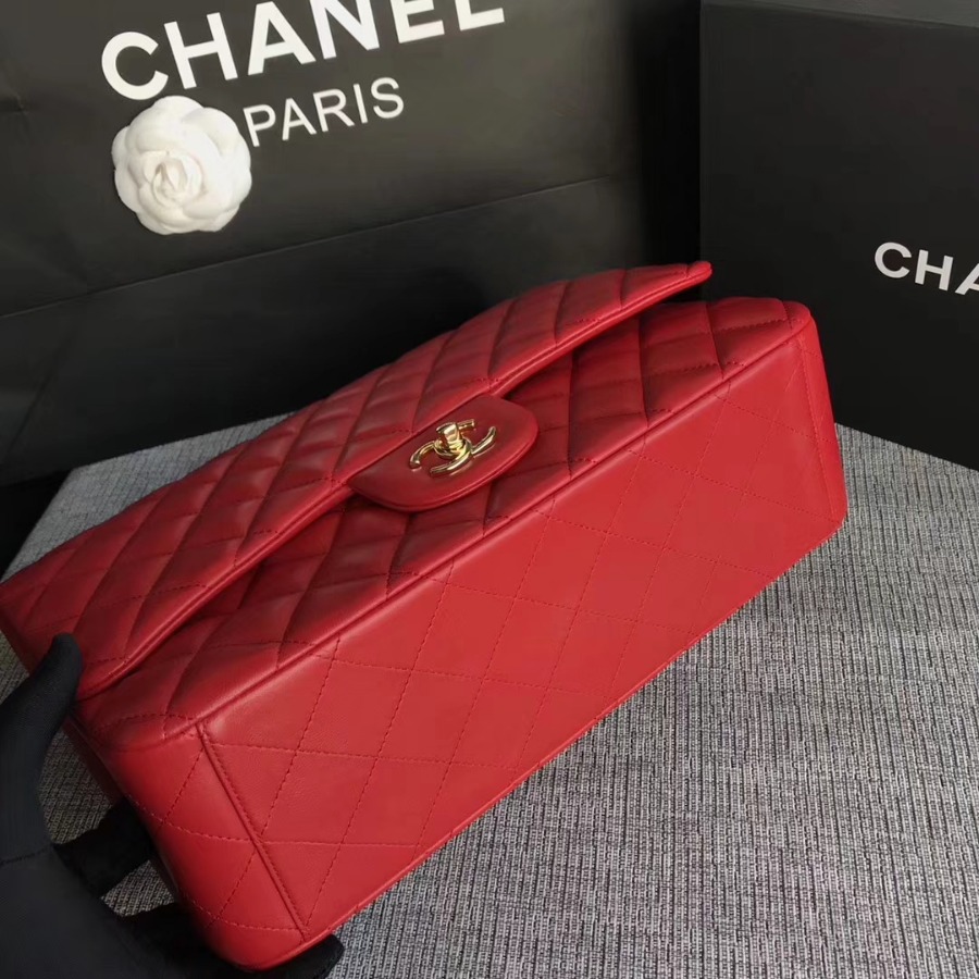 Chanel Handbag, Large Classic handbag, LAMBSKIN, A01114 33CM / 13 INCHES