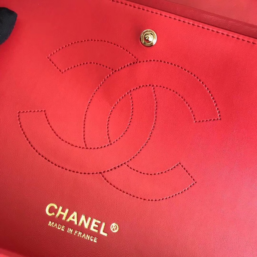 Chanel Handbag, Large Classic handbag, LAMBSKIN, A01114 33CM / 13 INCHES