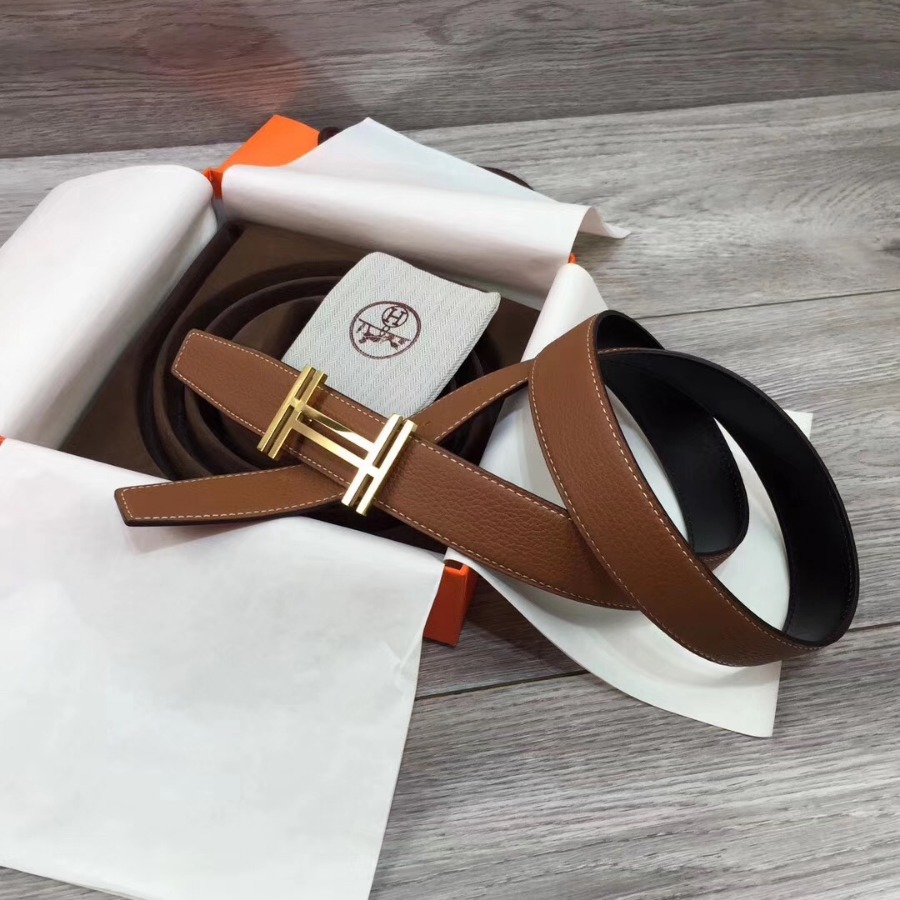 Hermes belt buckle & Reversible leather, Original Quality, 32MM