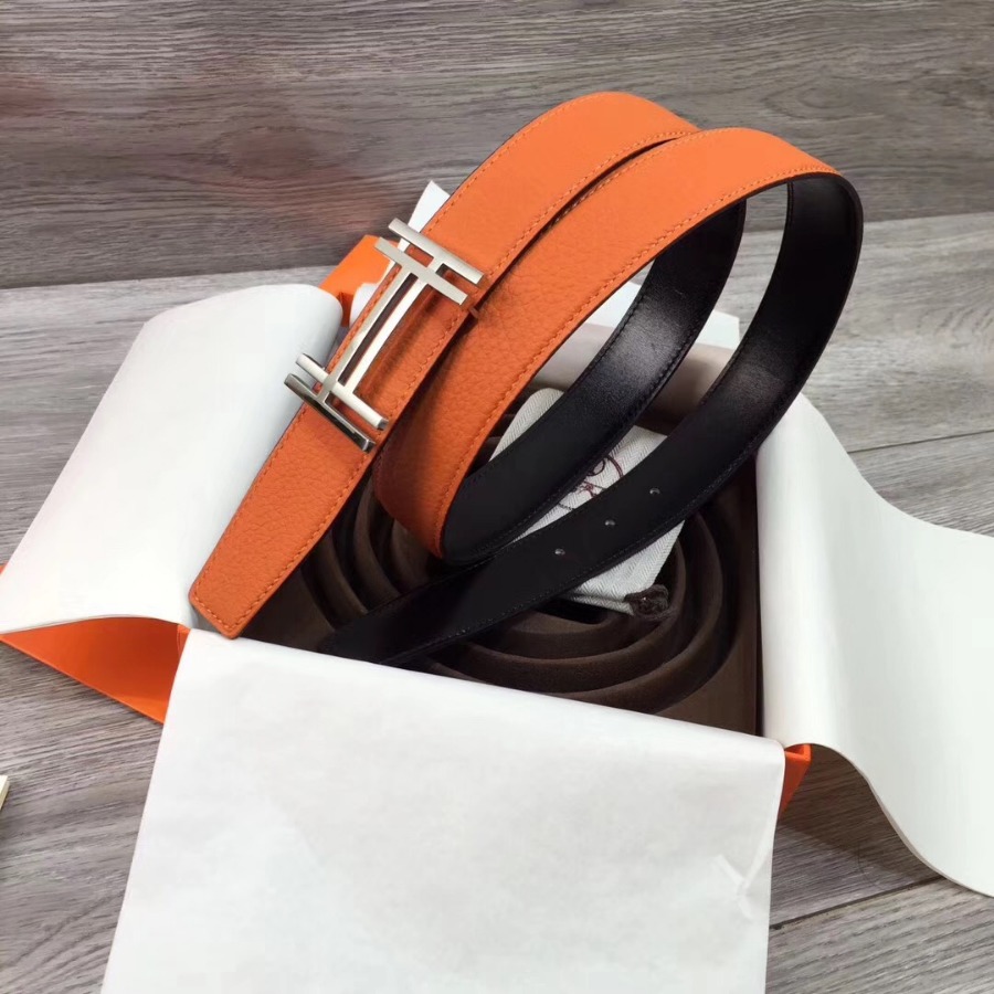 Hermes belt buckle & Reversible leather, Original Quality, 32MM