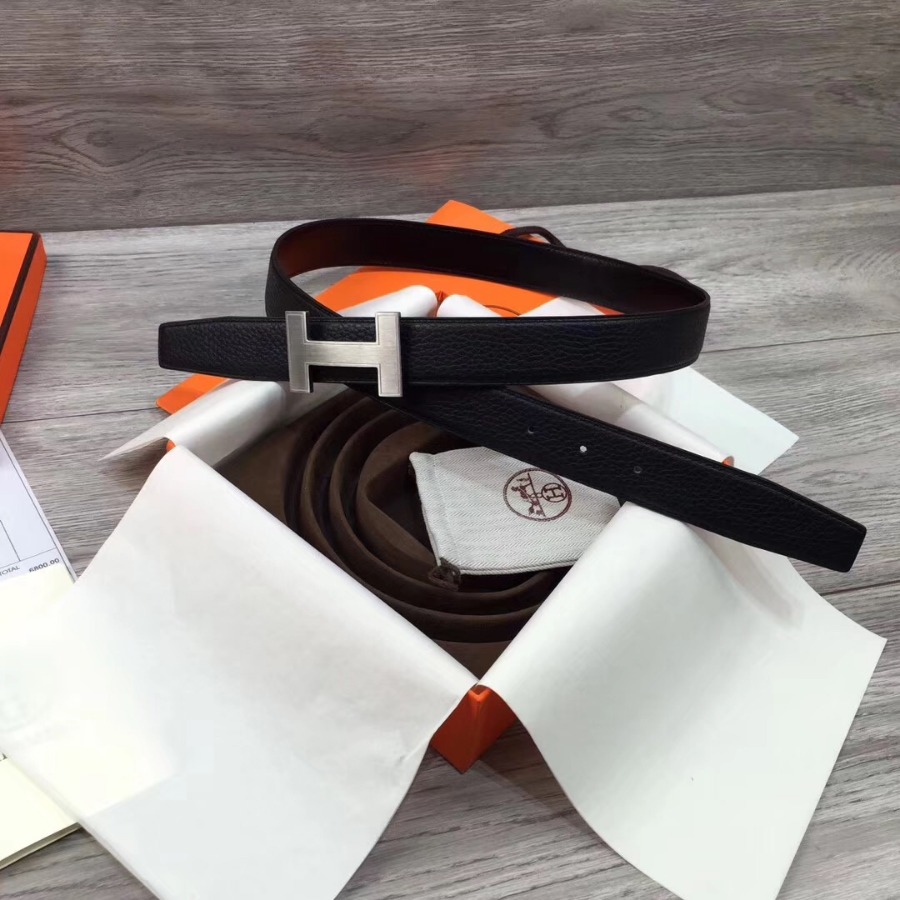 Hermes belt buckle & Reversible leather, Original Quality, 32MM