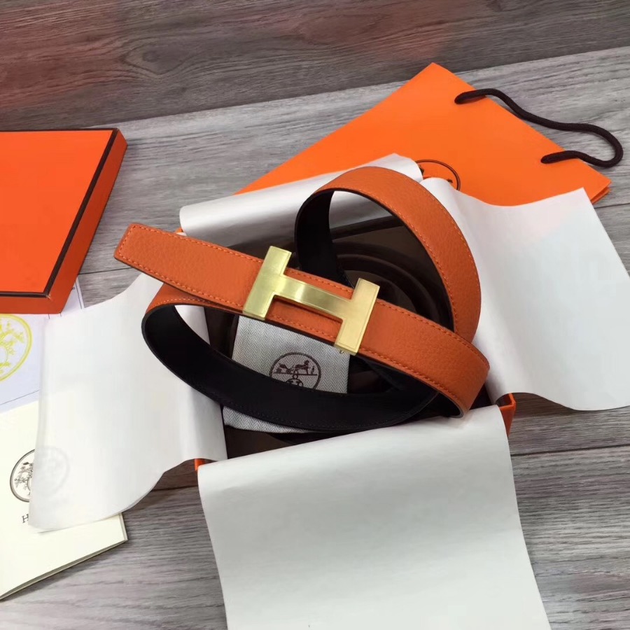 Hermes belt buckle & Reversible leather, Original Quality, 32MM