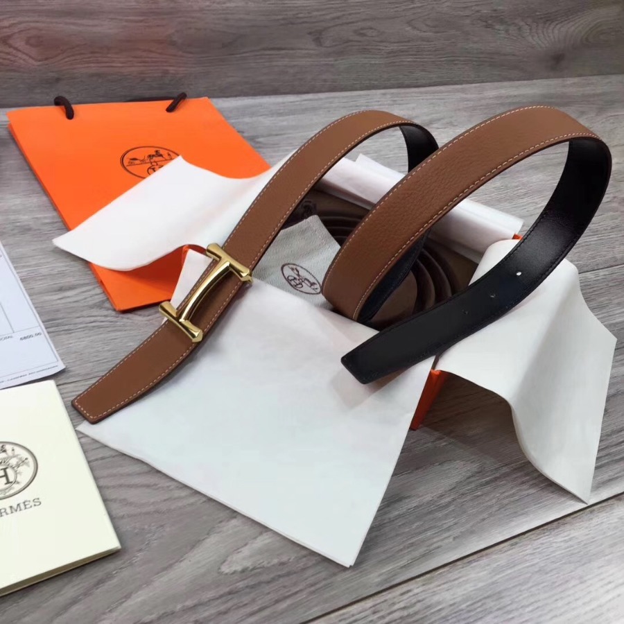 Hermes belt buckle & Reversible leather, Original Quality, 32MM