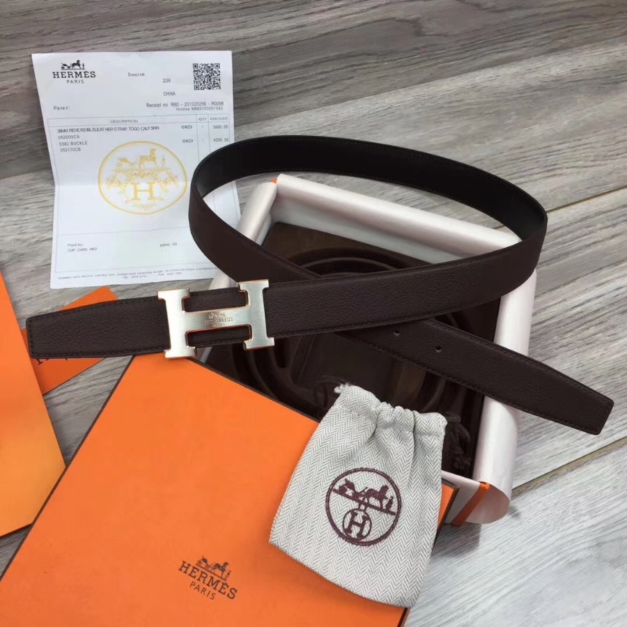 Hermes belt buckle & Reversible leather, Original Quality, 32MM
