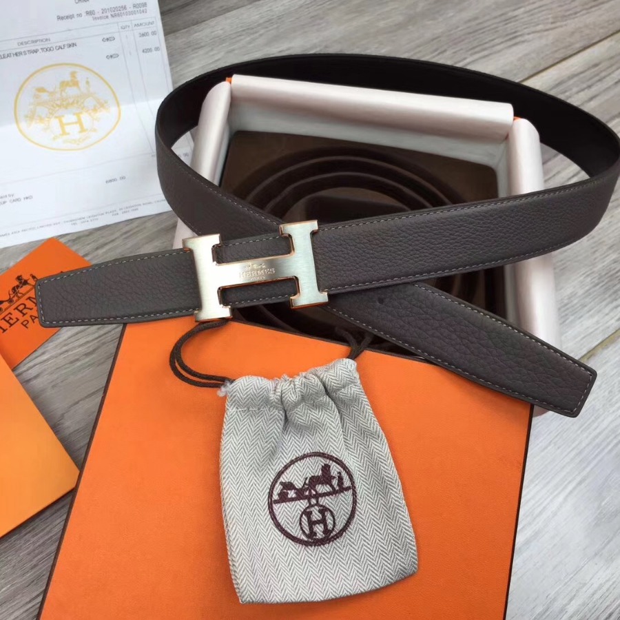 Hermes belt buckle & Reversible leather, Original Quality, 32MM