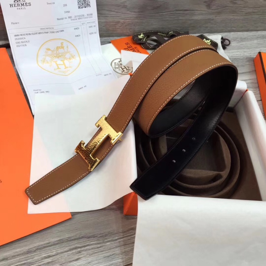 Hermes belt buckle & Reversible leather, Original Quality, 32MM