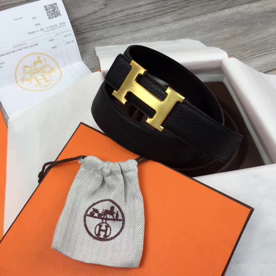 Hermes belt buckle & Reversible leather, Original Quality, 32MM