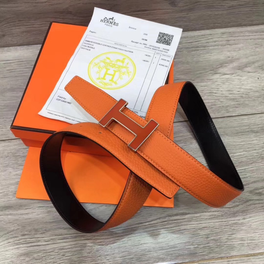 Hermes belt buckle & Reversible leather, Original Quality, 32MM