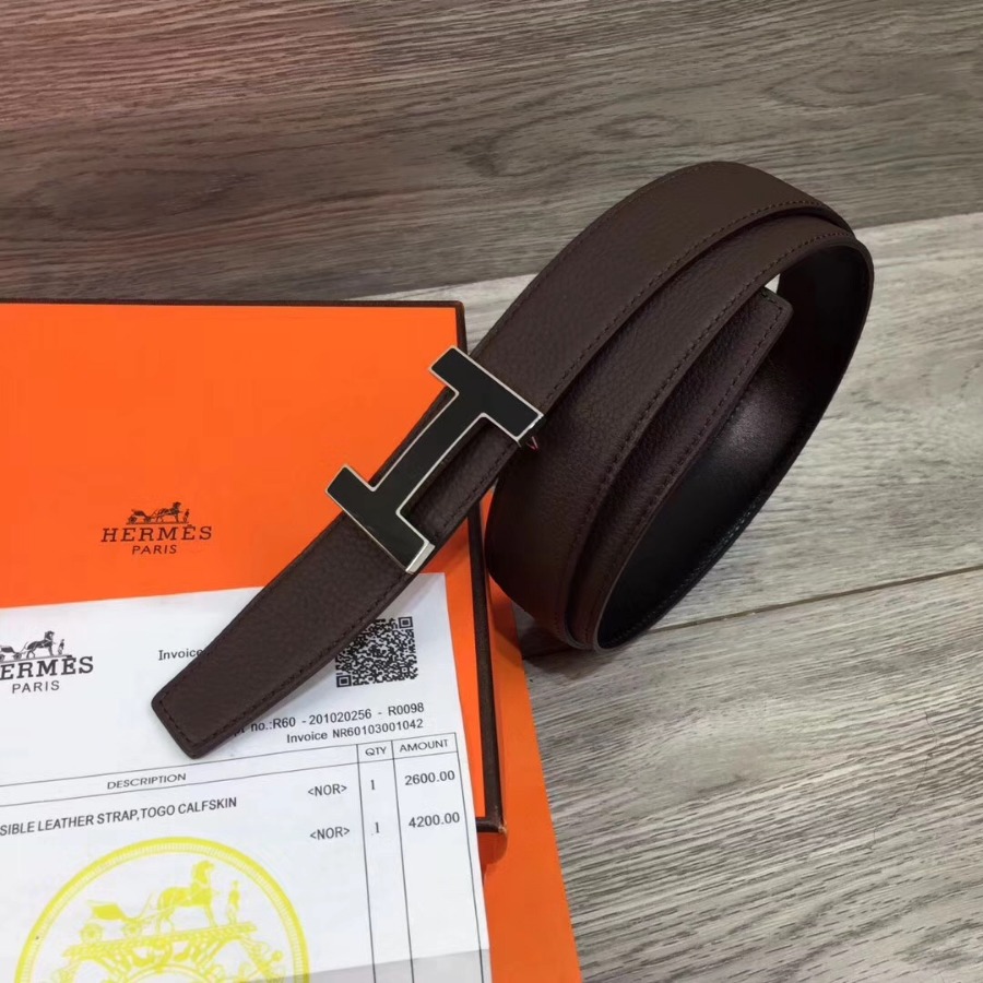 Hermes belt buckle & Reversible leather, Original Quality, 32MM