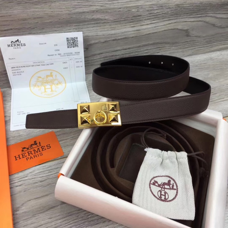 Hermes belt buckle & Reversible leather, Original Quality, 32MM