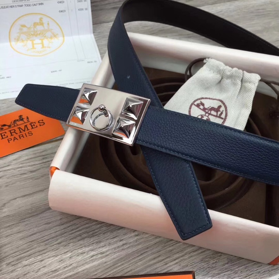 Hermes belt buckle & Reversible leather, Original Quality, 32MM
