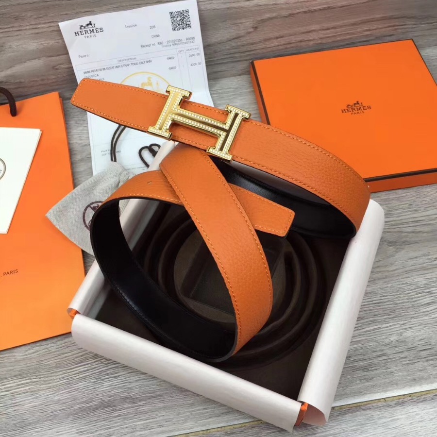 Hermes belt buckle & Reversible leather, Original Quality, 32MM