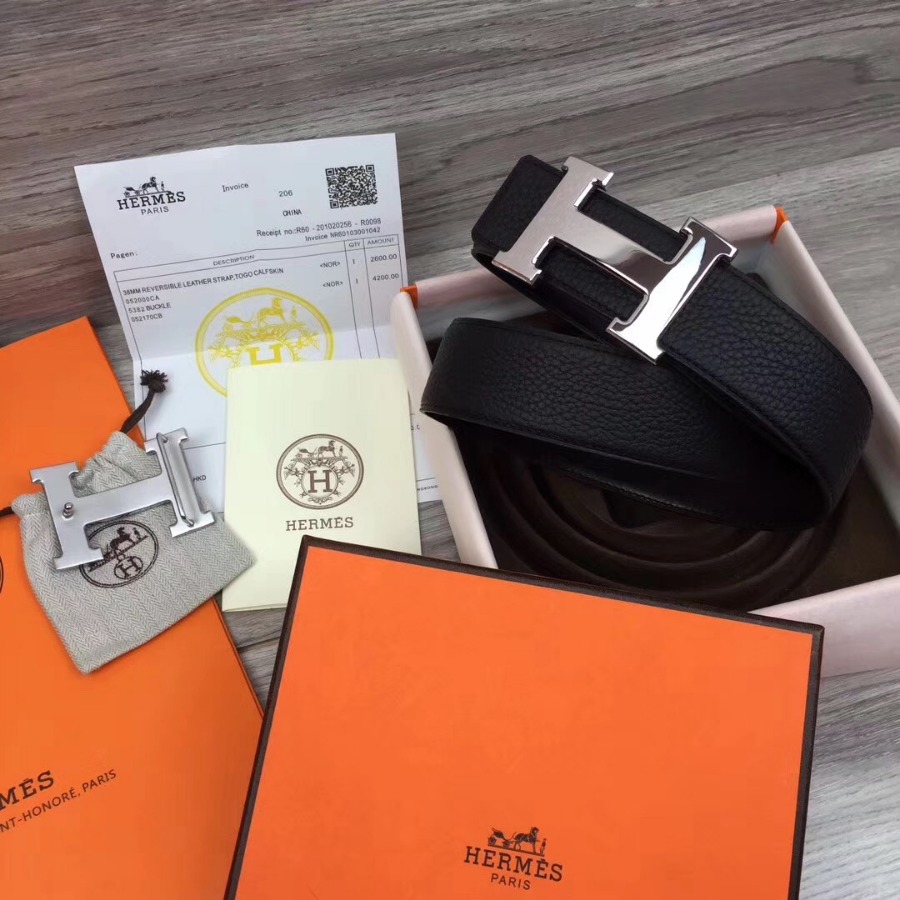 Hermes H belt buckle & Reversible leather, Original Quality 38MM