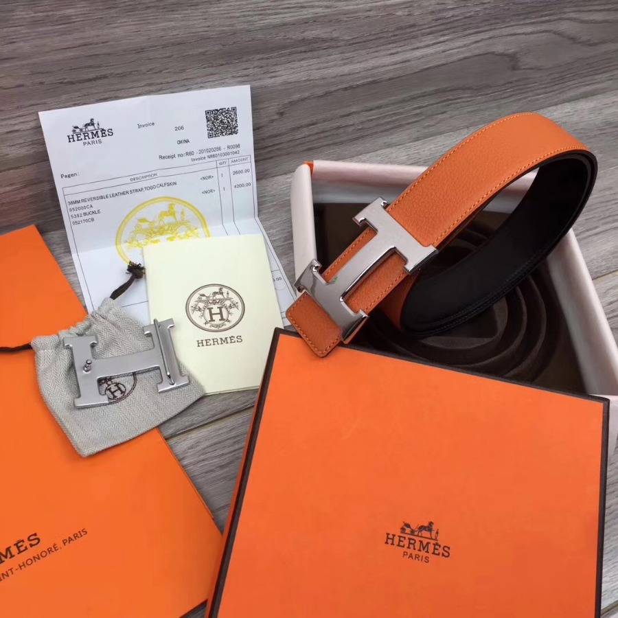 Hermes H belt buckle & Reversible leather, Original Quality 38MM