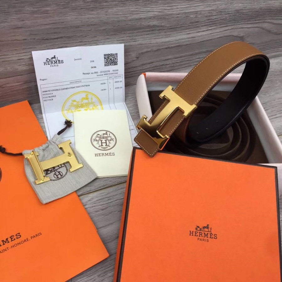 Hermes H belt buckle & Reversible leather, Original Quality 38MM