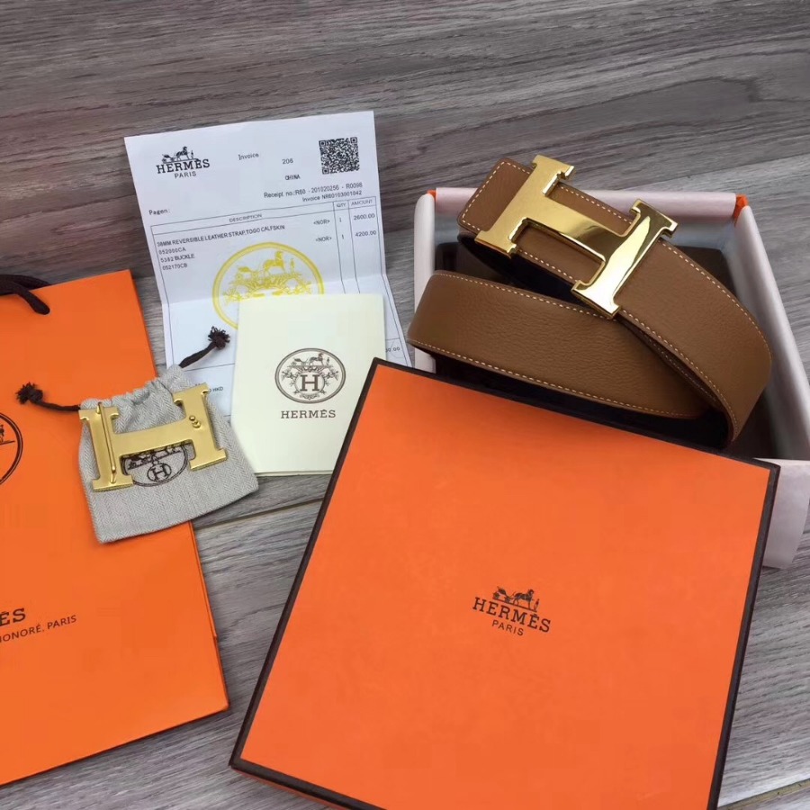 Hermes H belt buckle & Reversible leather, Original Quality 38MM
