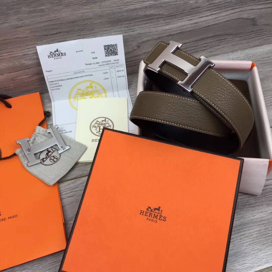 Hermes H belt buckle & Reversible leather, Original Quality 38MM