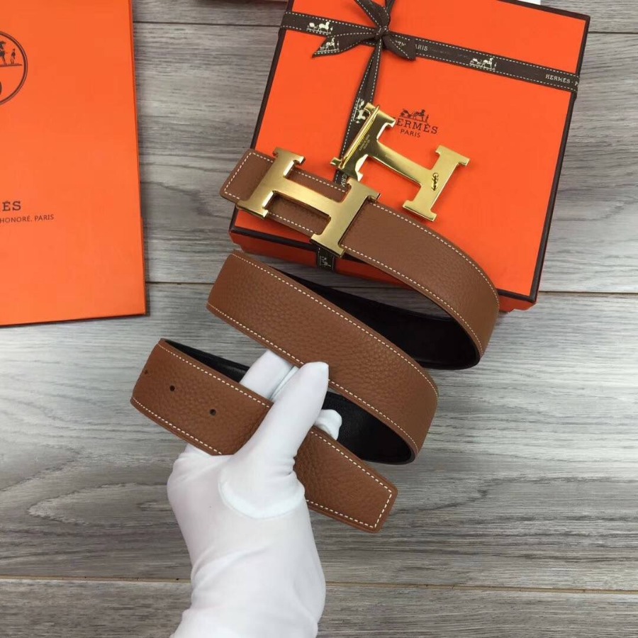 Hermes H belt buckle & Reversible leather, Original Quality 38MM