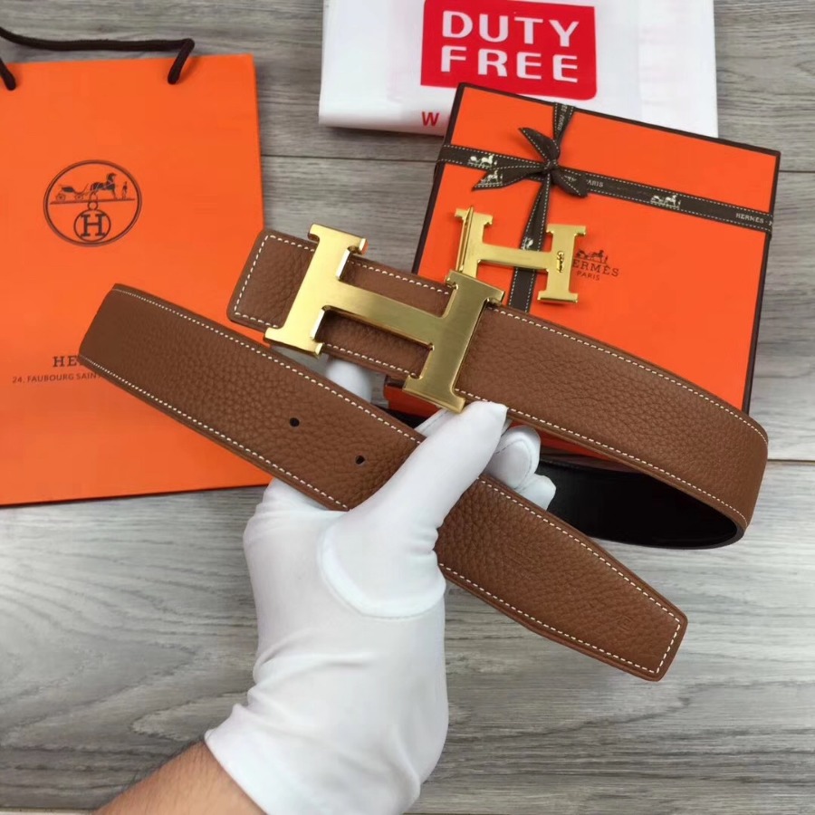 Hermes H belt buckle & Reversible leather, Original Quality 38MM