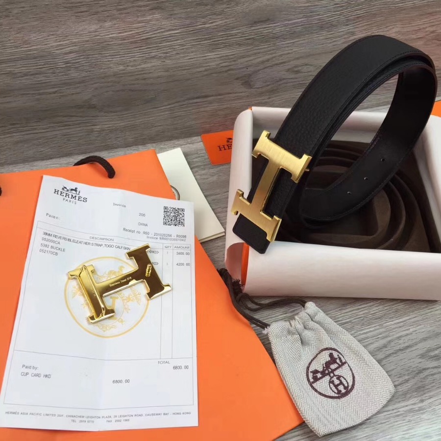 Hermes H belt buckle & Reversible leather, Original Quality 38MM