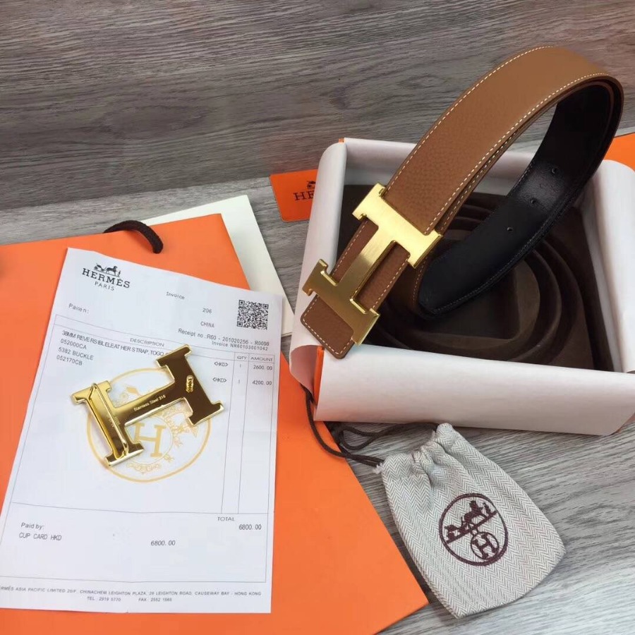 Hermes H belt buckle & Reversible leather, Original Quality 38MM