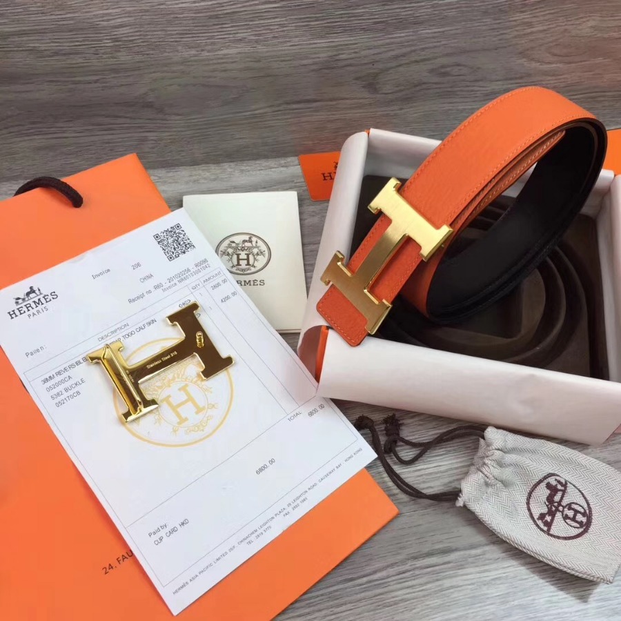 Hermes H belt buckle & Reversible leather, Original Quality 38MM