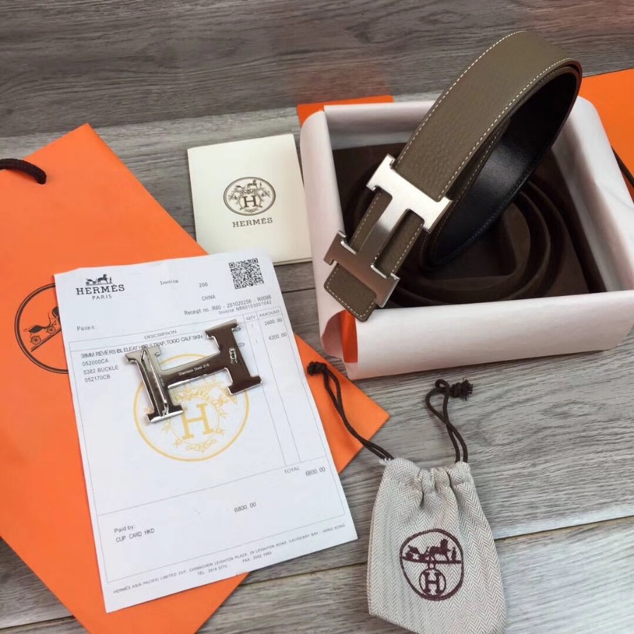 Hermes H belt buckle & Reversible leather, Original Quality 38MM