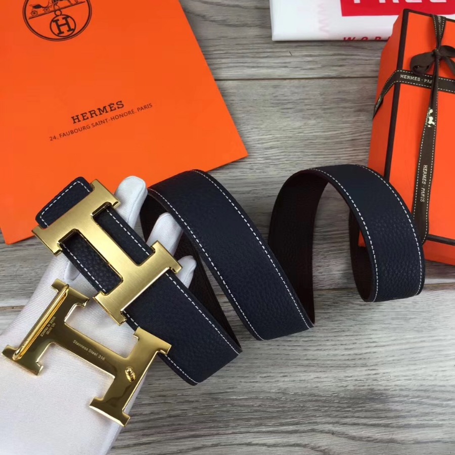 Hermes H belt buckle & Reversible leather, Original Quality 38MM