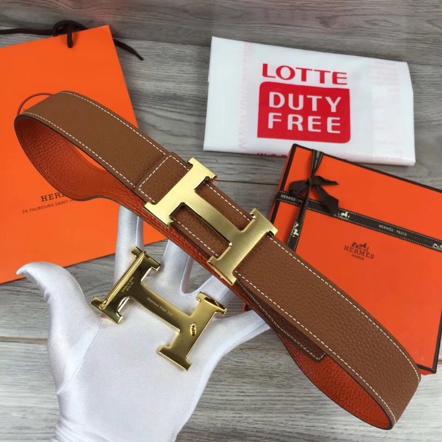 Hermes H belt buckle & Reversible leather, Original Quality 38MM