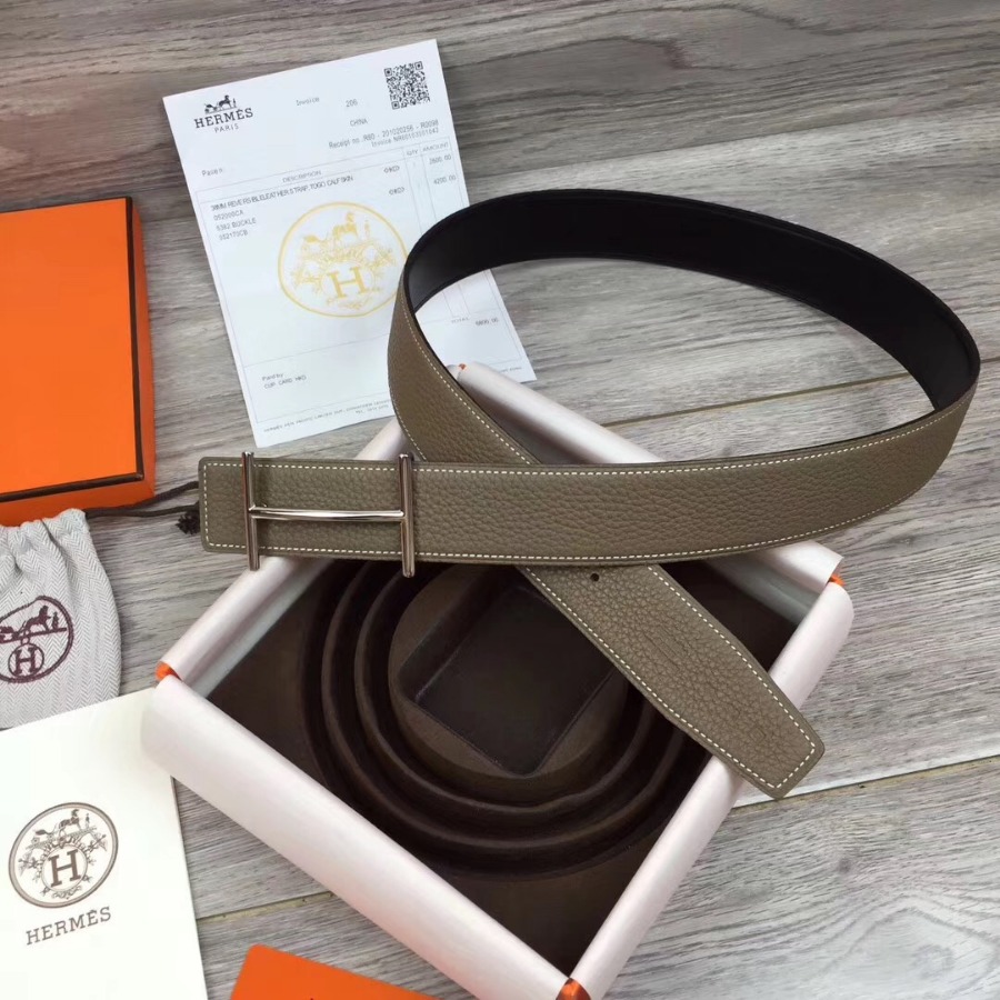 Hermes H belt buckle & Reversible leather, Original Quality 38MM