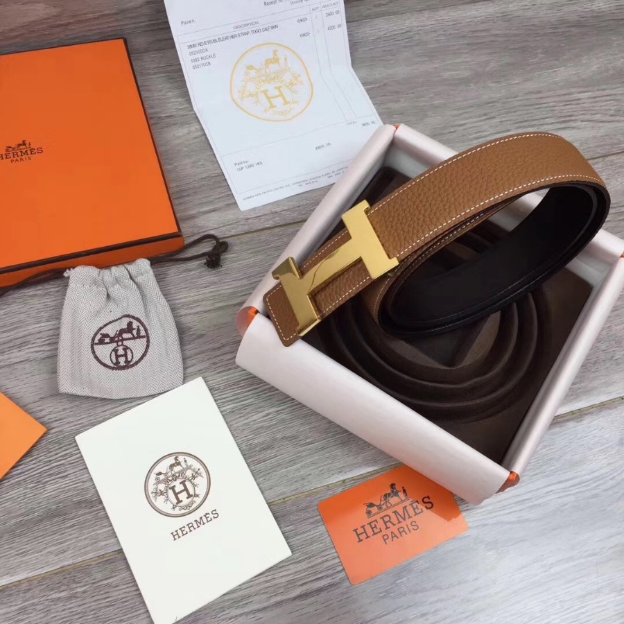 Hermes H belt buckle & Reversible leather, Original Quality 38MM