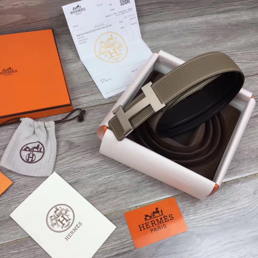 Hermes H belt buckle & Reversible leather, Original Quality 38MM